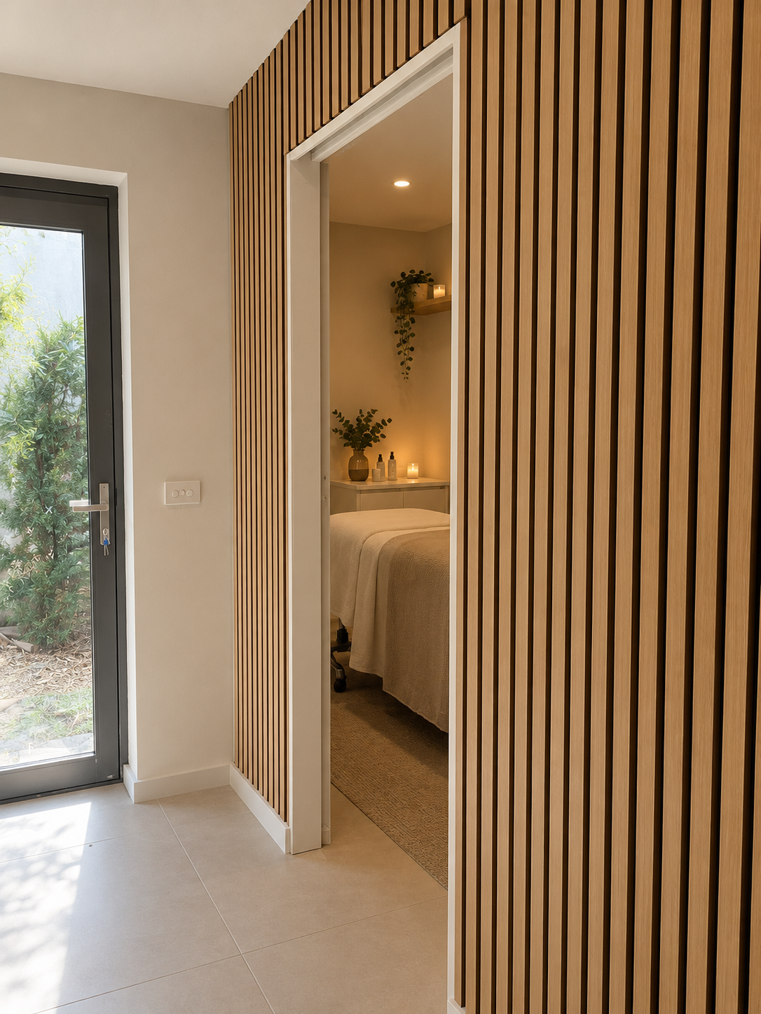 The treatment room at Glow Haven Studio